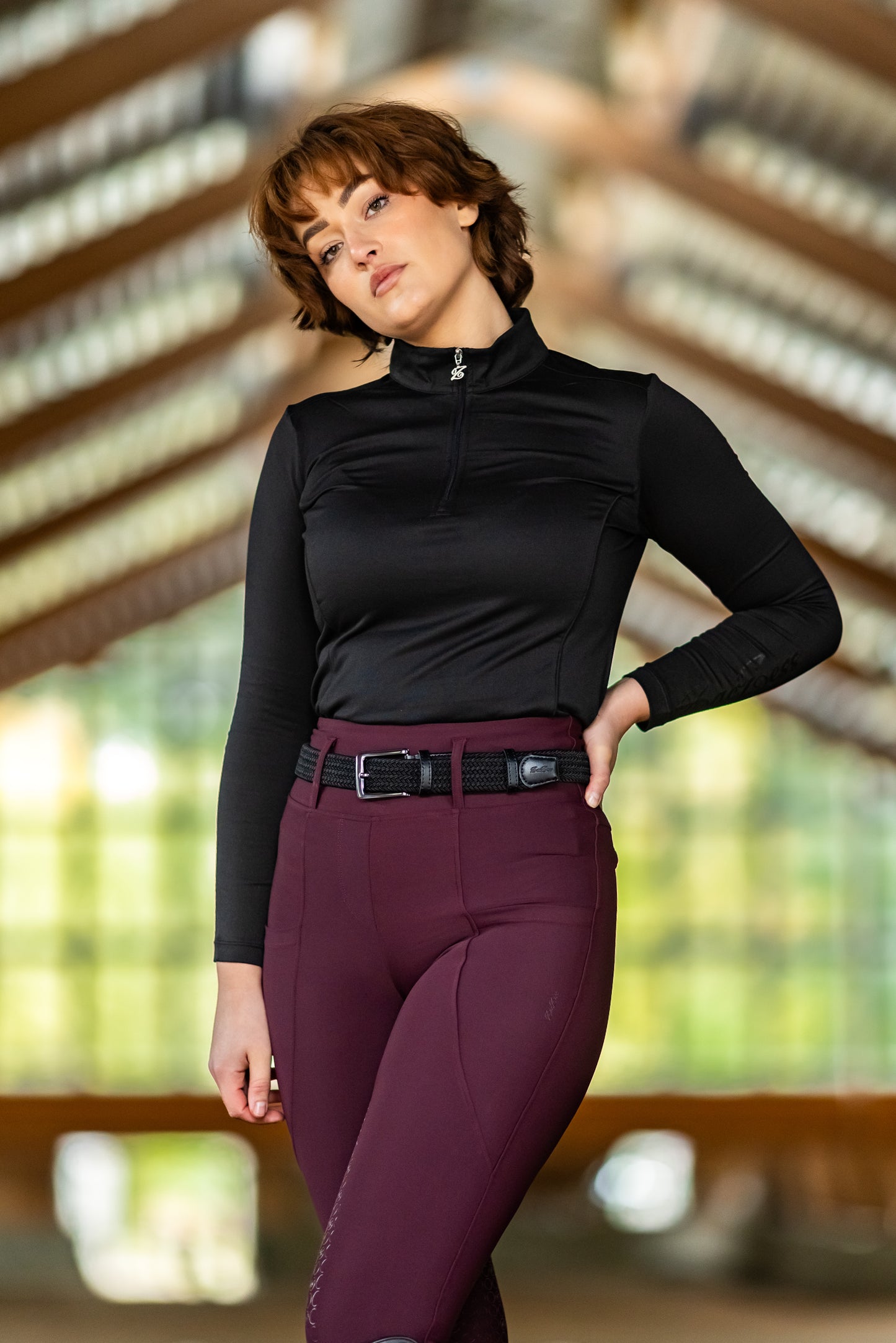 London Merlot Hybrid Leggings Half Grip