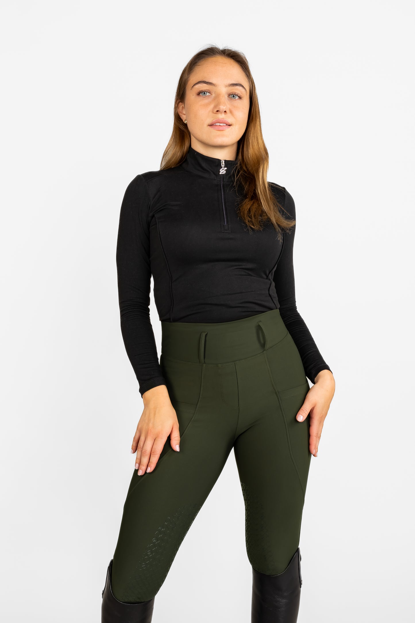 London Emerald Hybrid Leggings Half Grip