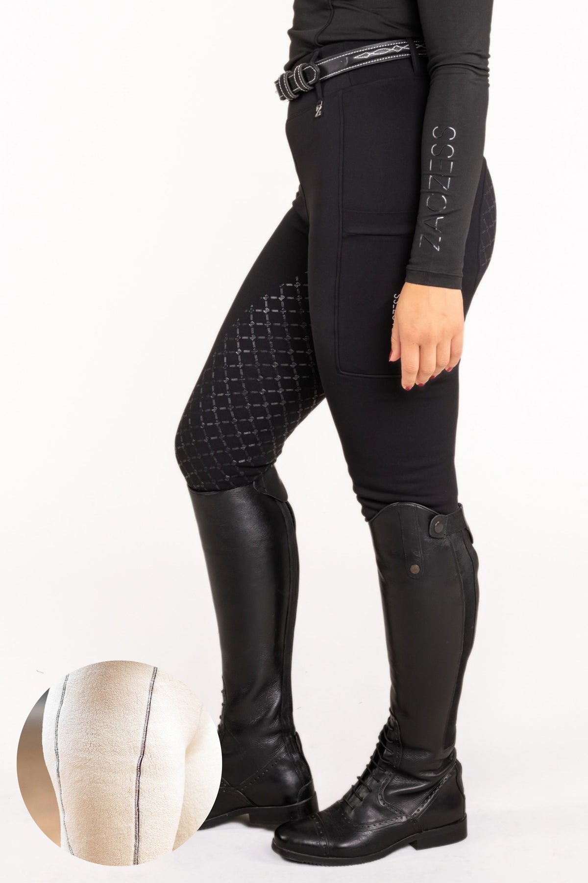 YR - Teddy Winter Leggings Black